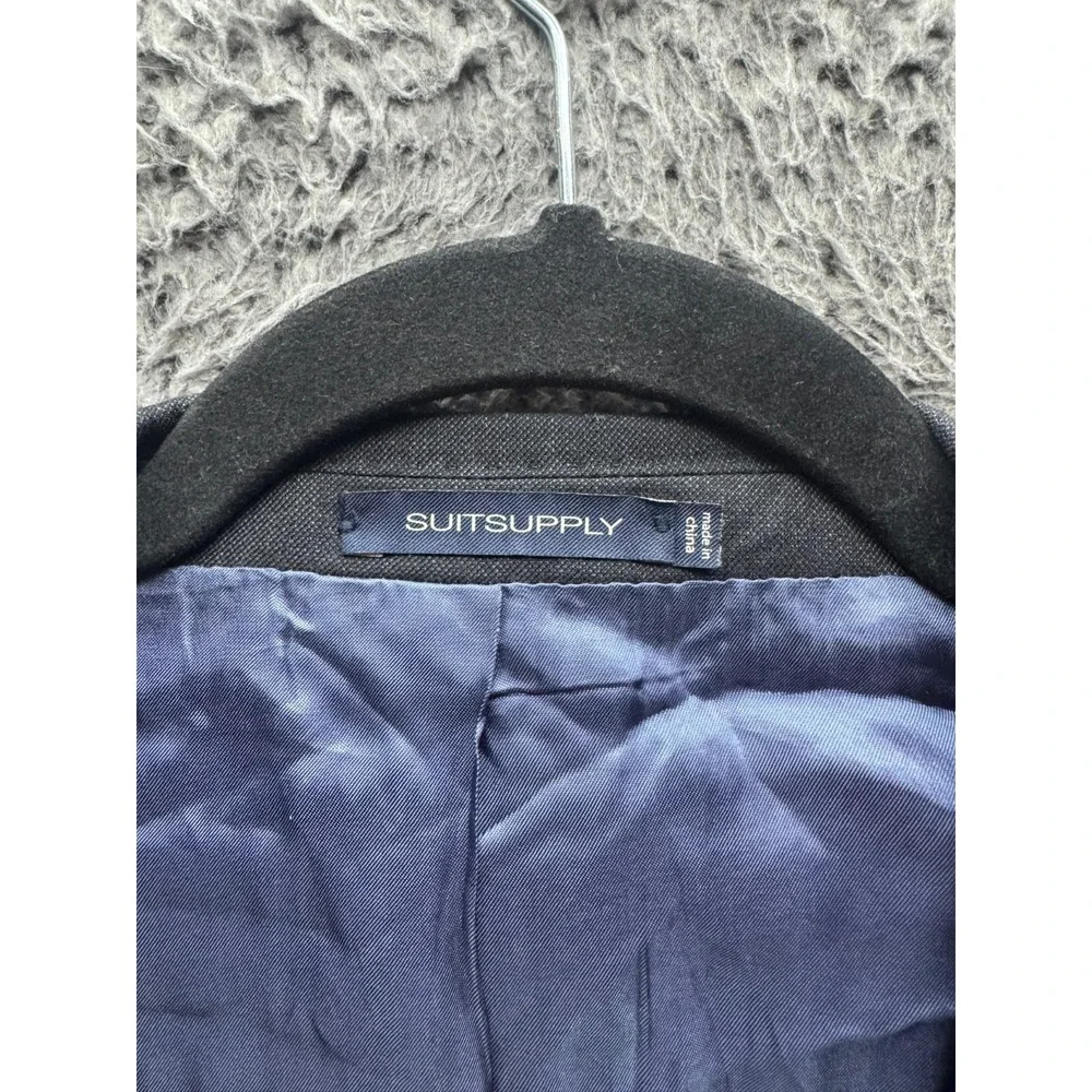 Suitsupply Reda Napoli Single Breasted Pure Wool Blazer Jacket Black Men Size 58